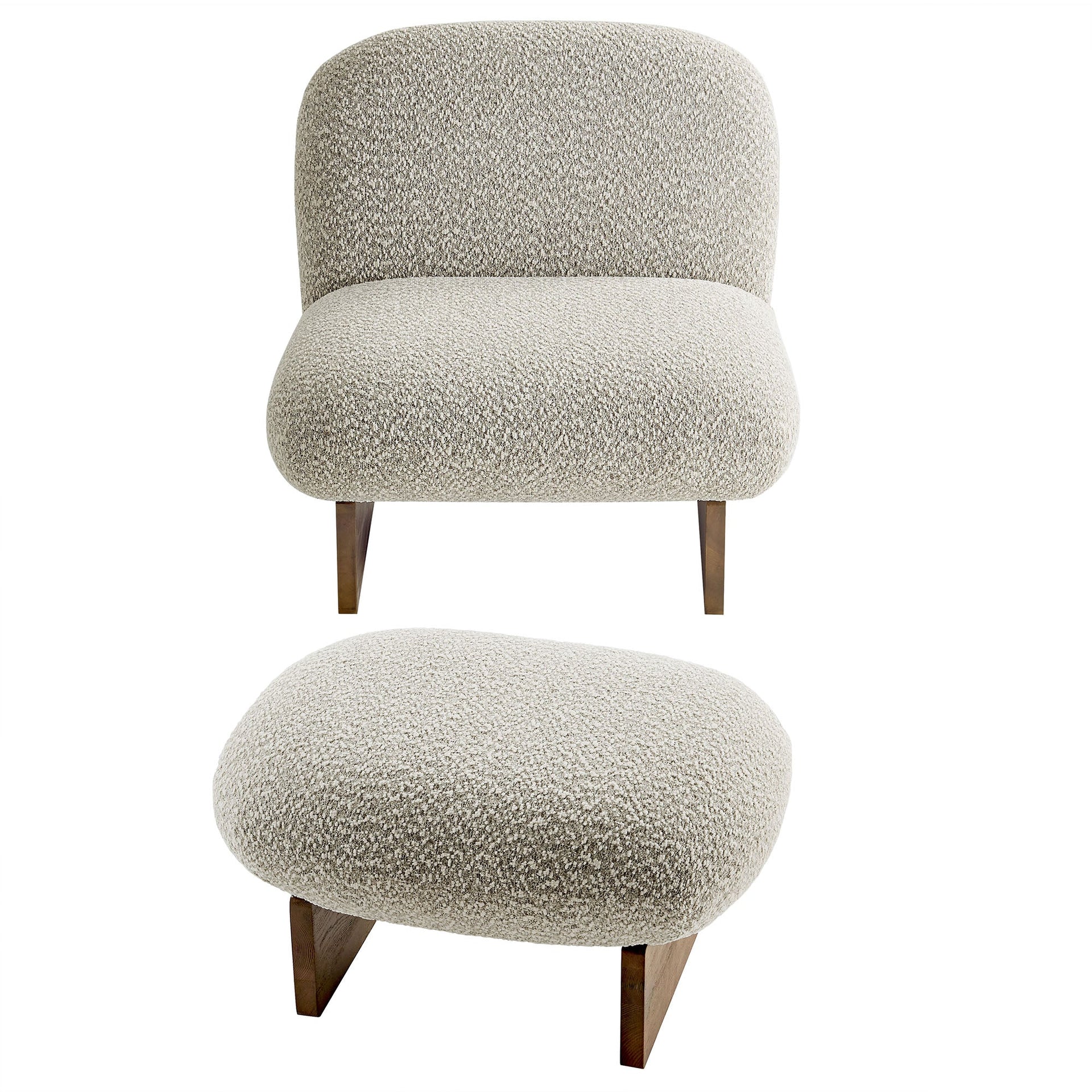 Orvena Accent Chair with Ottoman - River rock walnut Denmark Home