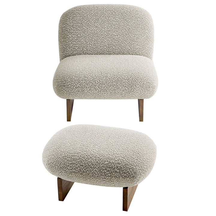 Orvena Accent Chair with Ottoman - River rock walnut Denmark Home