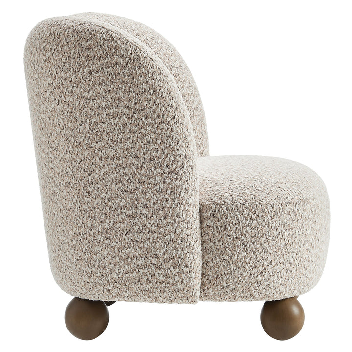 Solvane Boucle Accent Chair-Coral Walnut Denmark Home