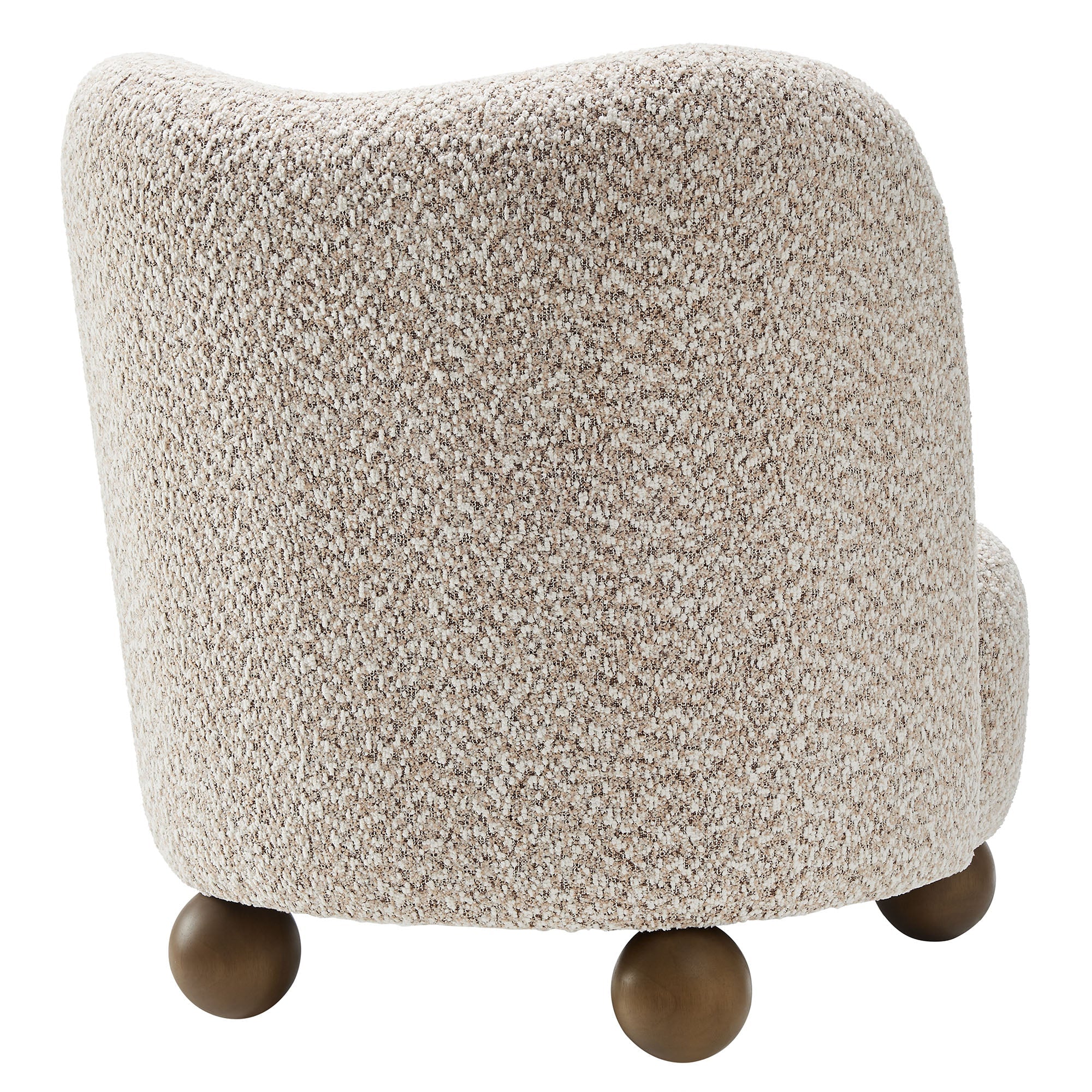 Solvane Boucle Accent Chair-Coral Walnut Denmark Home