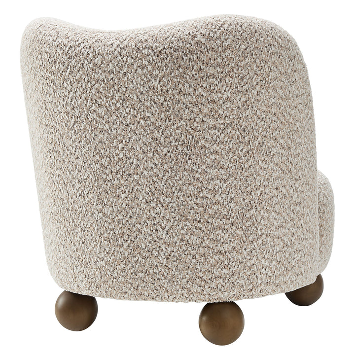 Solvane Boucle Accent Chair-Coral Walnut Denmark Home