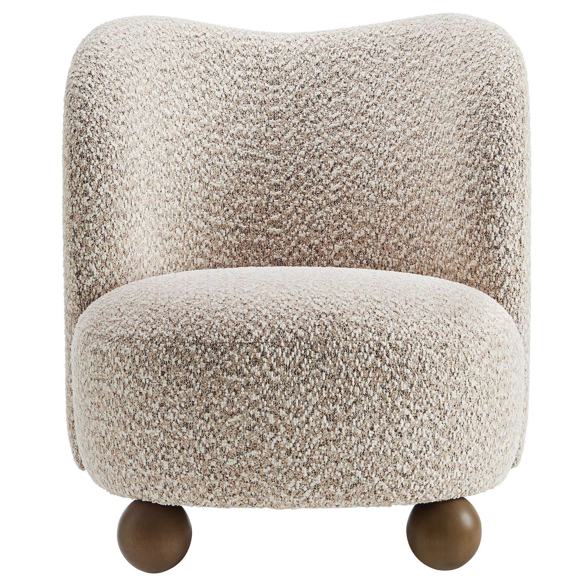 Solvane Boucle Accent Chair-Coral Walnut Denmark Home