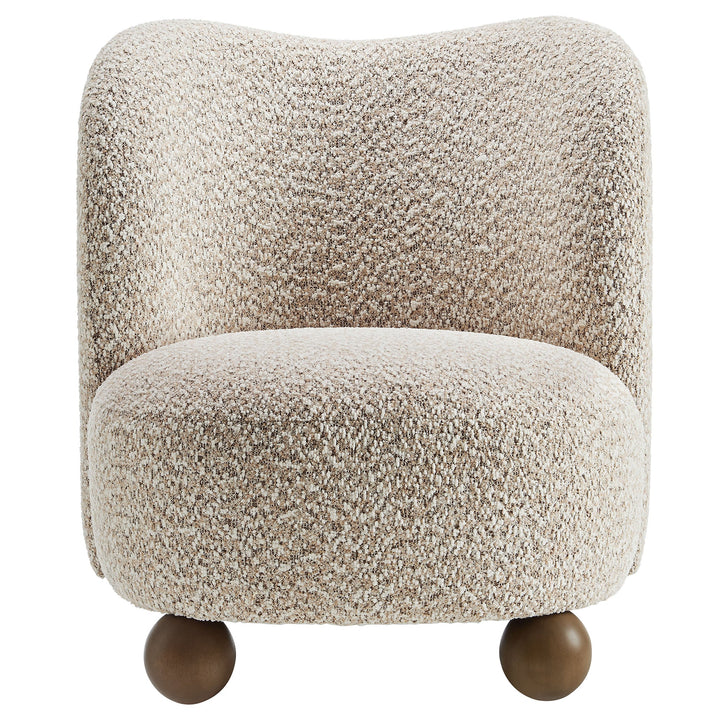 Solvane Boucle Accent Chair-Coral Walnut Denmark Home