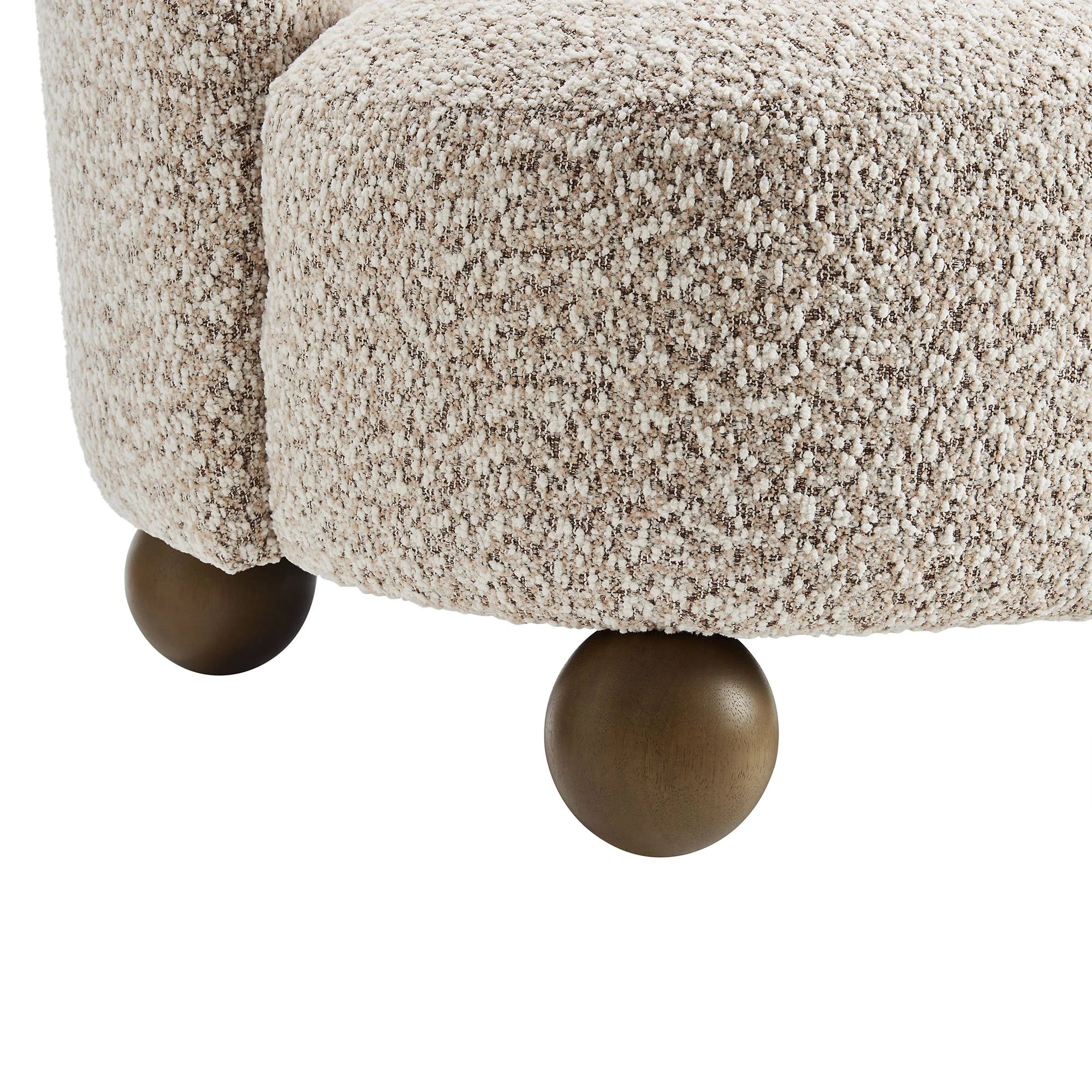 Solvane Boucle Accent Chair-Coral Walnut Denmark Home