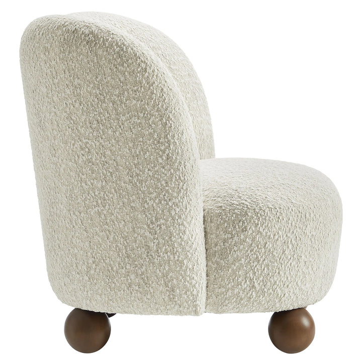 Solvane Boucle Accent Chair-Pearl Walnut Denmark Home