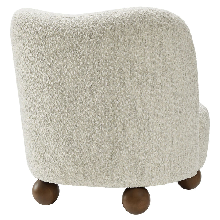Solvane Boucle Accent Chair-Pearl Walnut Denmark Home
