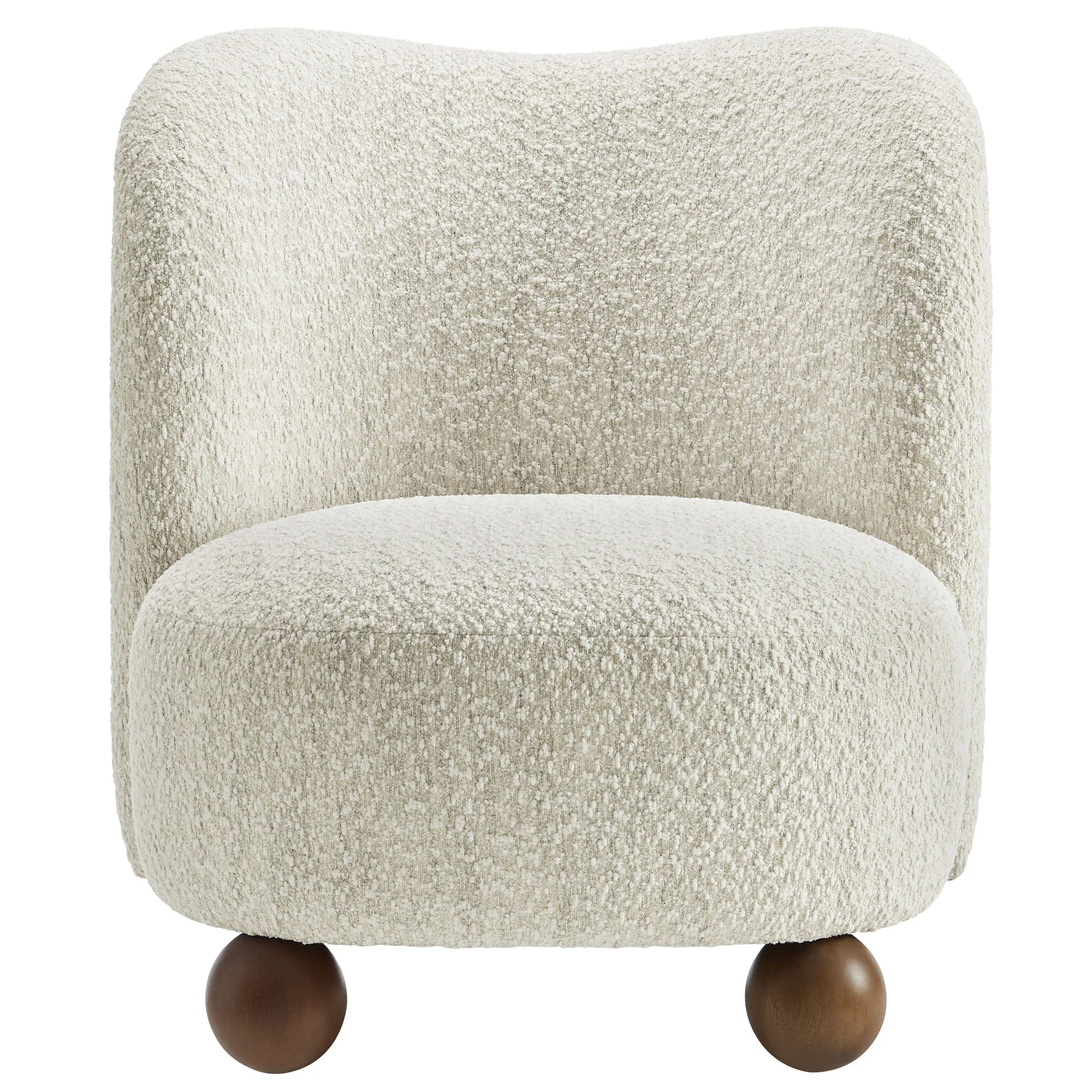 Solvane Boucle Accent Chair-Pearl Walnut Denmark Home