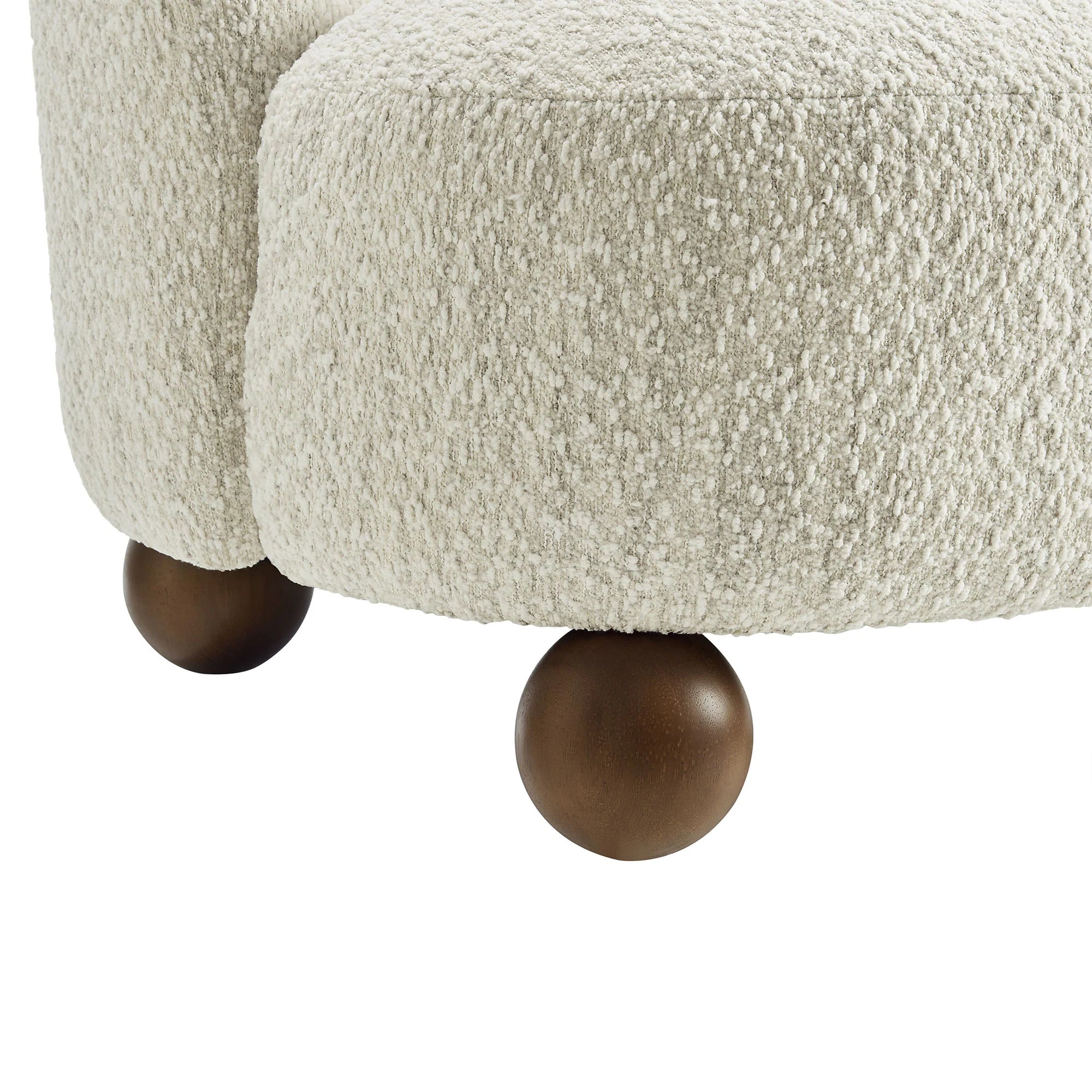 Solvane Boucle Accent Chair-Pearl Walnut Denmark Home