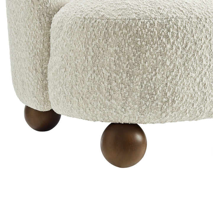 Solvane Boucle Accent Chair-Pearl Walnut Denmark Home