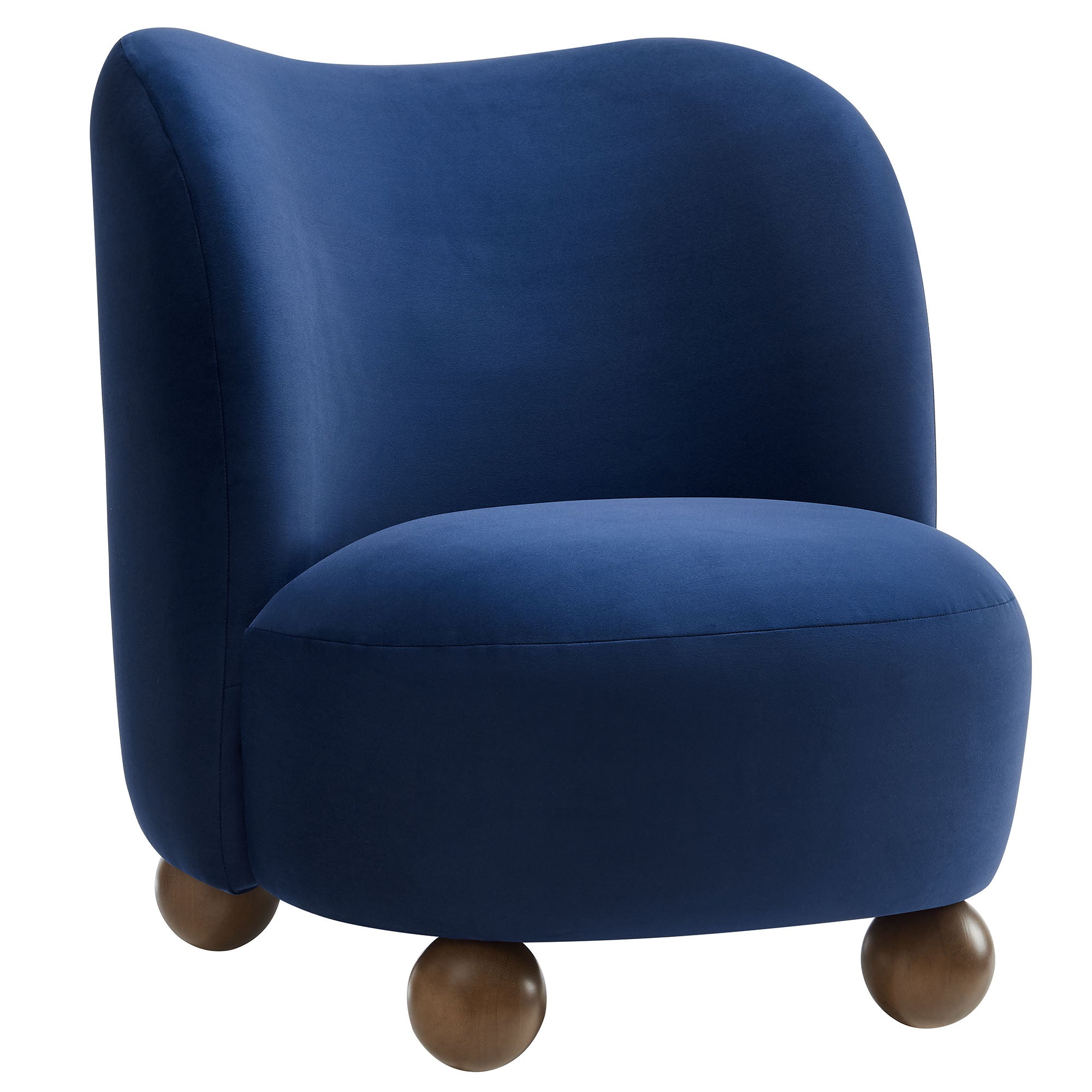 Elmora Accent Chair-Midnight Blue Walnut Denmark Home