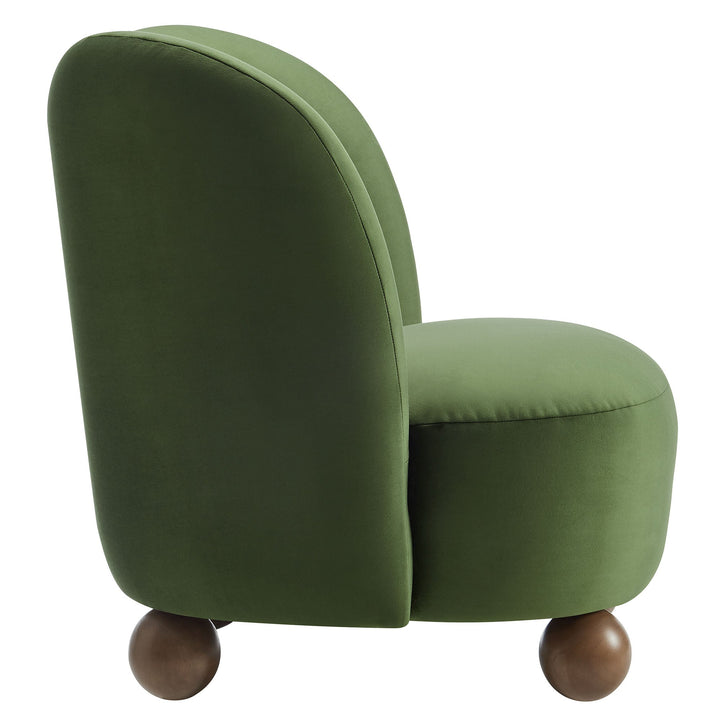 Elmora Accent Chair-Moss Green Walnut Denmark Home
