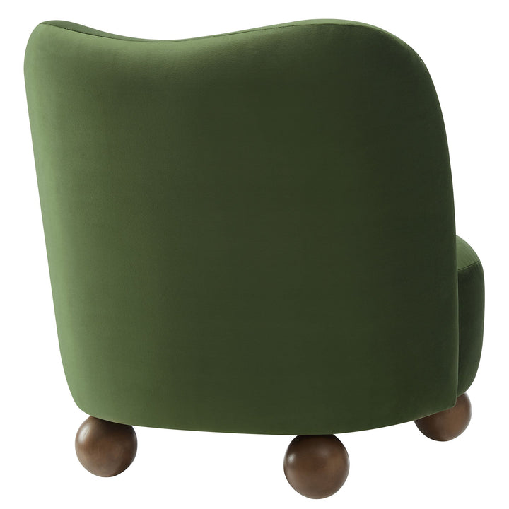 Elmora Accent Chair-Moss Green Walnut Denmark Home
