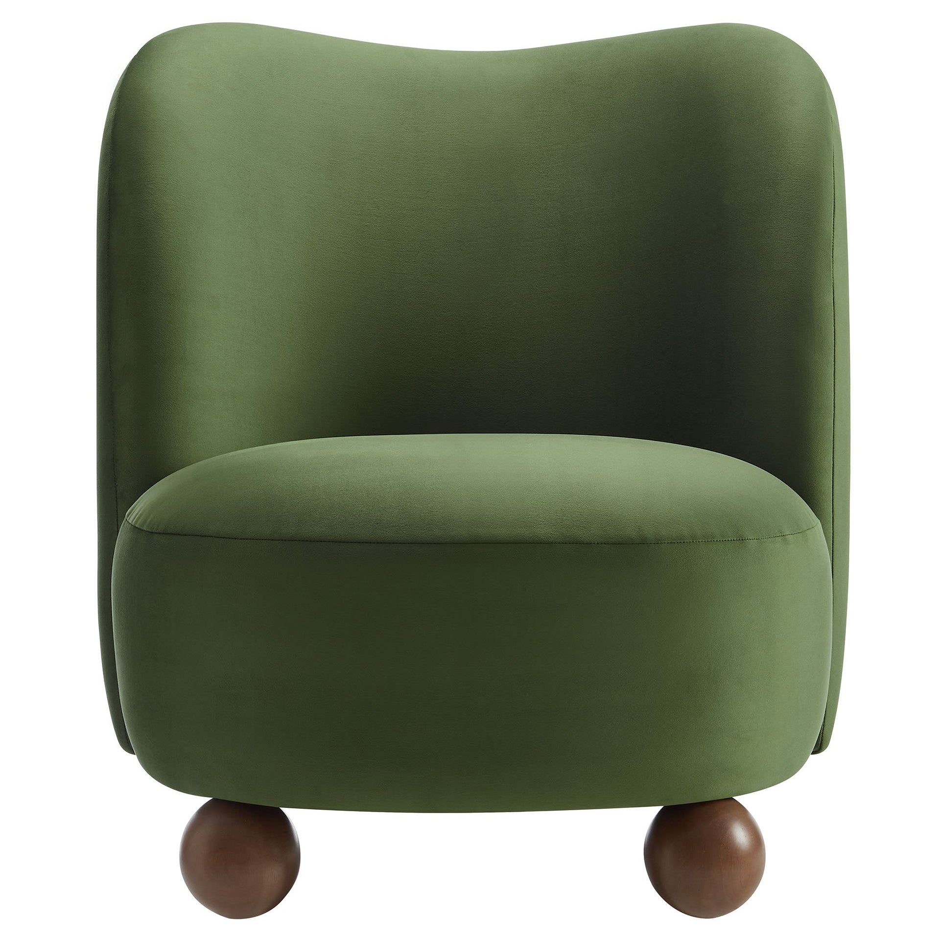Elmora Accent Chair-Moss Green Walnut Denmark Home