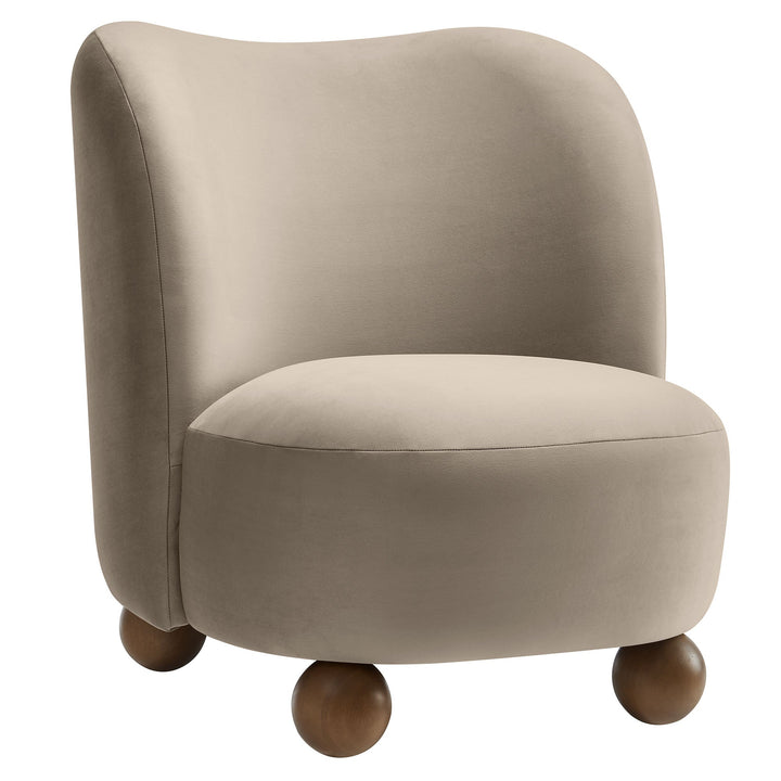 Elmora Accent Chair-Taupe walnut Denmark Home
