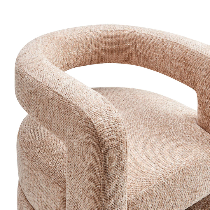 Hygra Chenille Accent Chair-Blush Denmark Home
