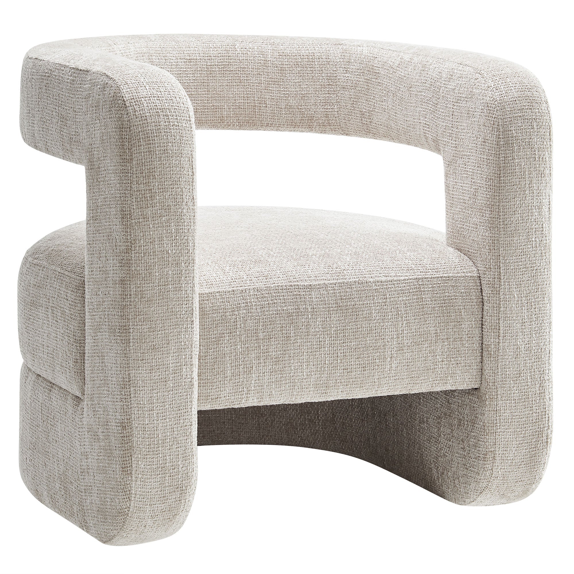 Hygra Chenille Accent Chair-Dove Gray Denmark Home