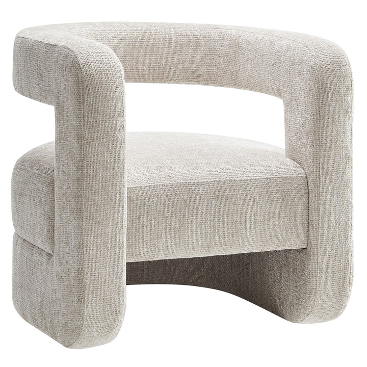 Hygra Chenille Accent Chair-Dove Gray Denmark Home