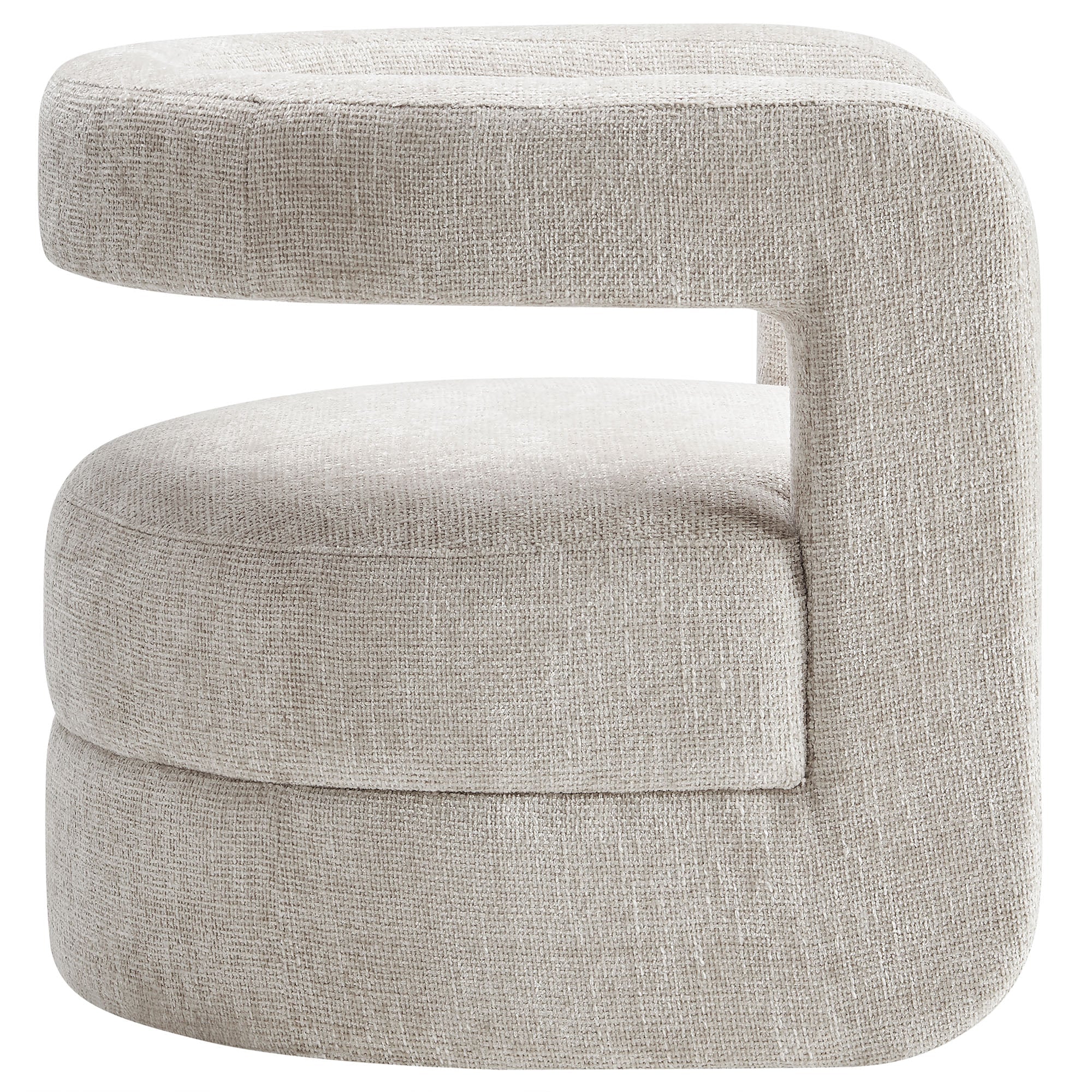 Hygra Chenille Accent Chair-Dove Gray Denmark Home