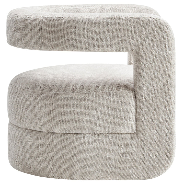 Hygra Chenille Accent Chair-Dove Gray Denmark Home