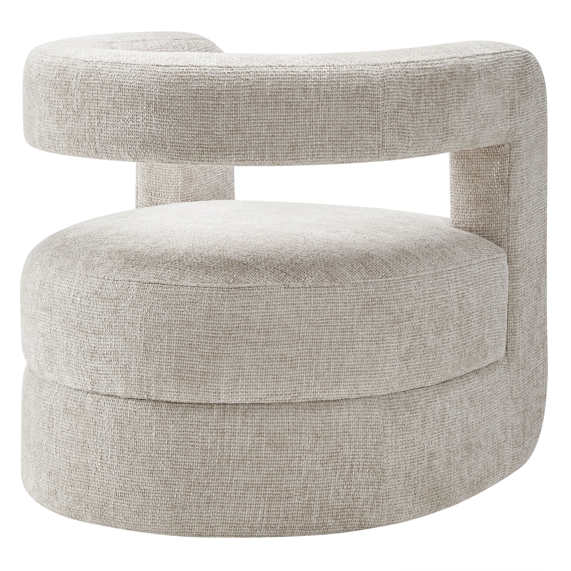 Hygra Chenille Accent Chair-Dove Gray Denmark Home