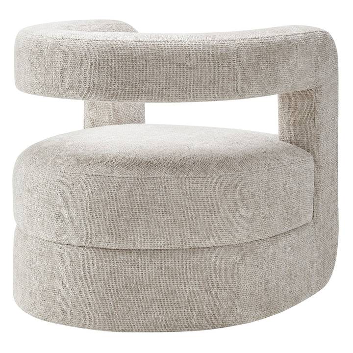 Hygra Chenille Accent Chair-Dove Gray Denmark Home