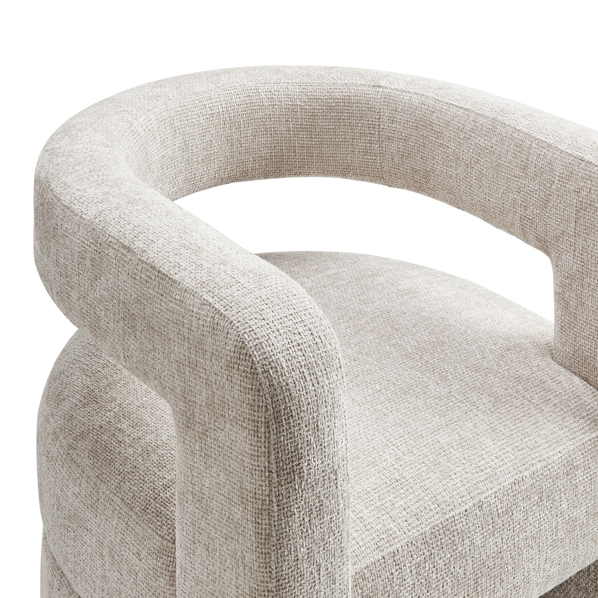 Hygra Chenille Accent Chair-Dove Gray Denmark Home