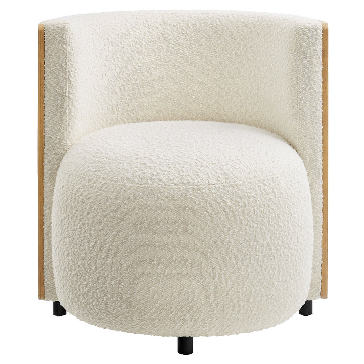Jot Boucle Barrel Accent Chair – Natural Ivory Denmark Home