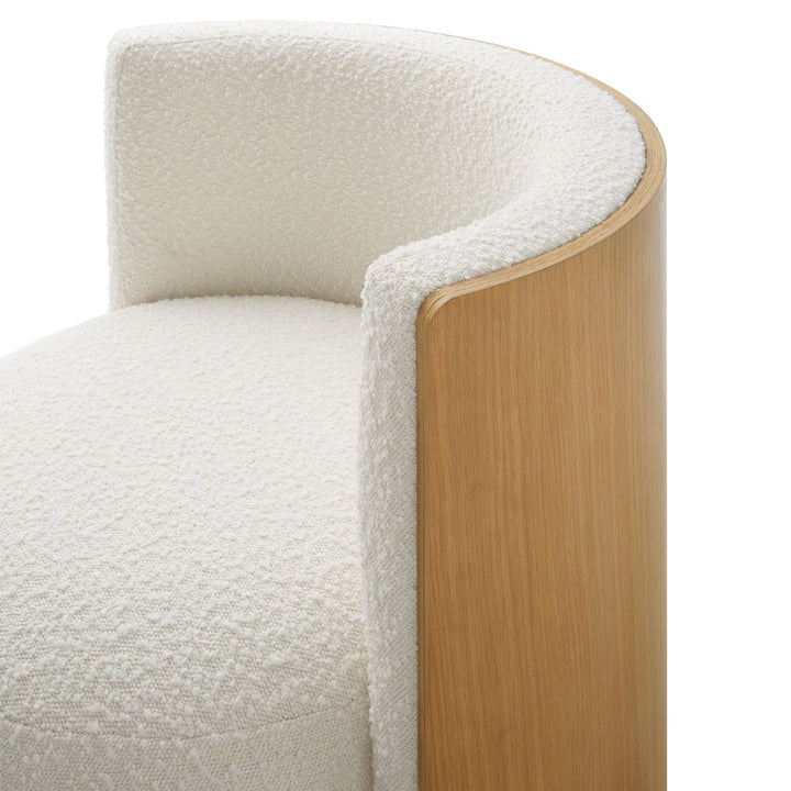 Jot Boucle Barrel Accent Chair – Natural Ivory Denmark Home