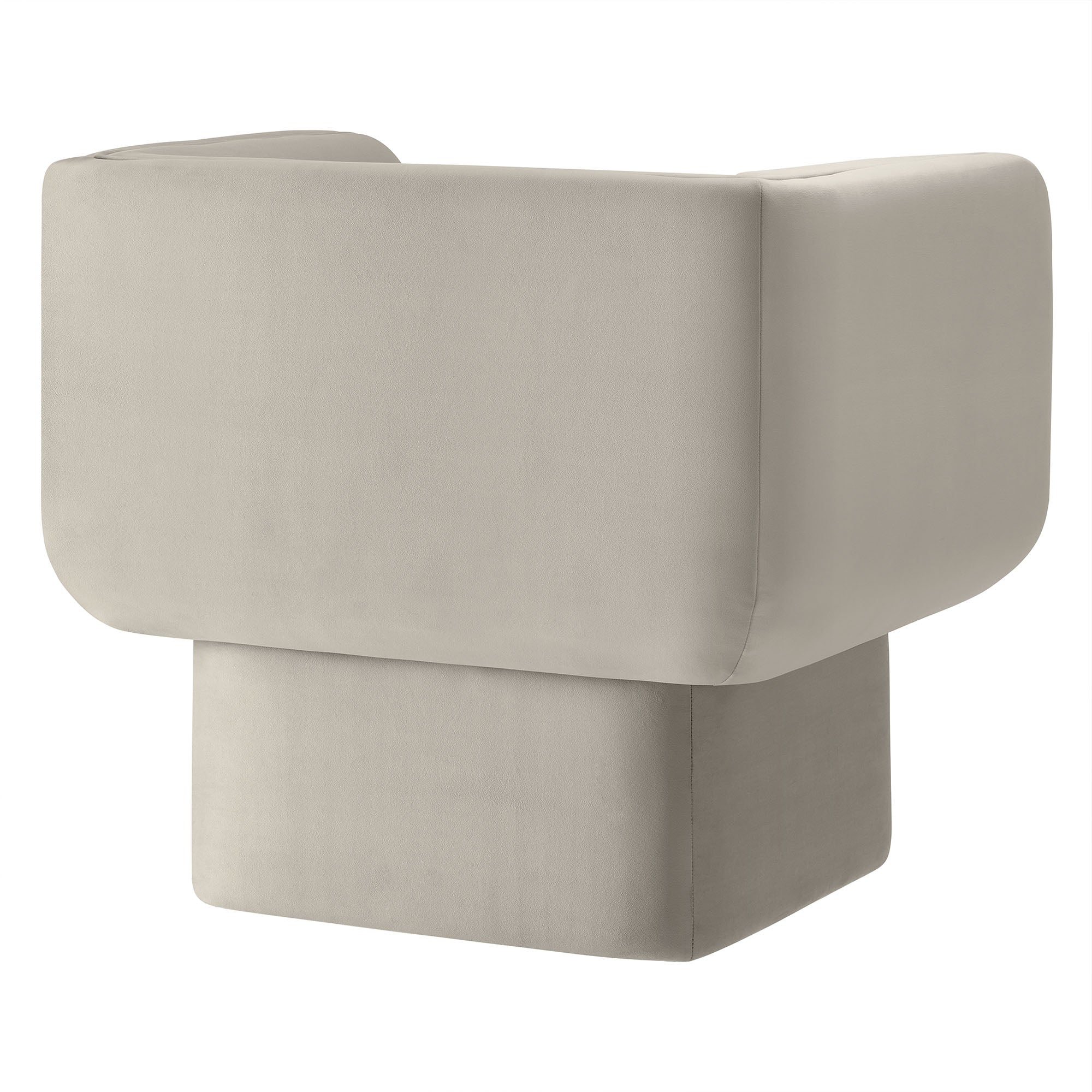 Revo Velvet Accent Armchair-Almond Denmark Home
