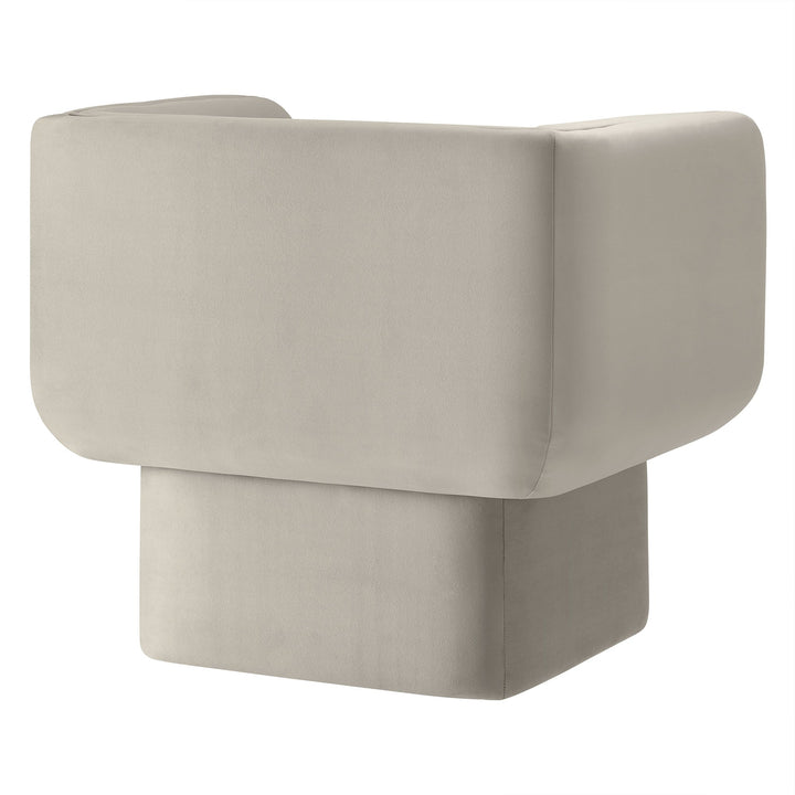 Revo Velvet Accent Armchair-Almond Denmark Home