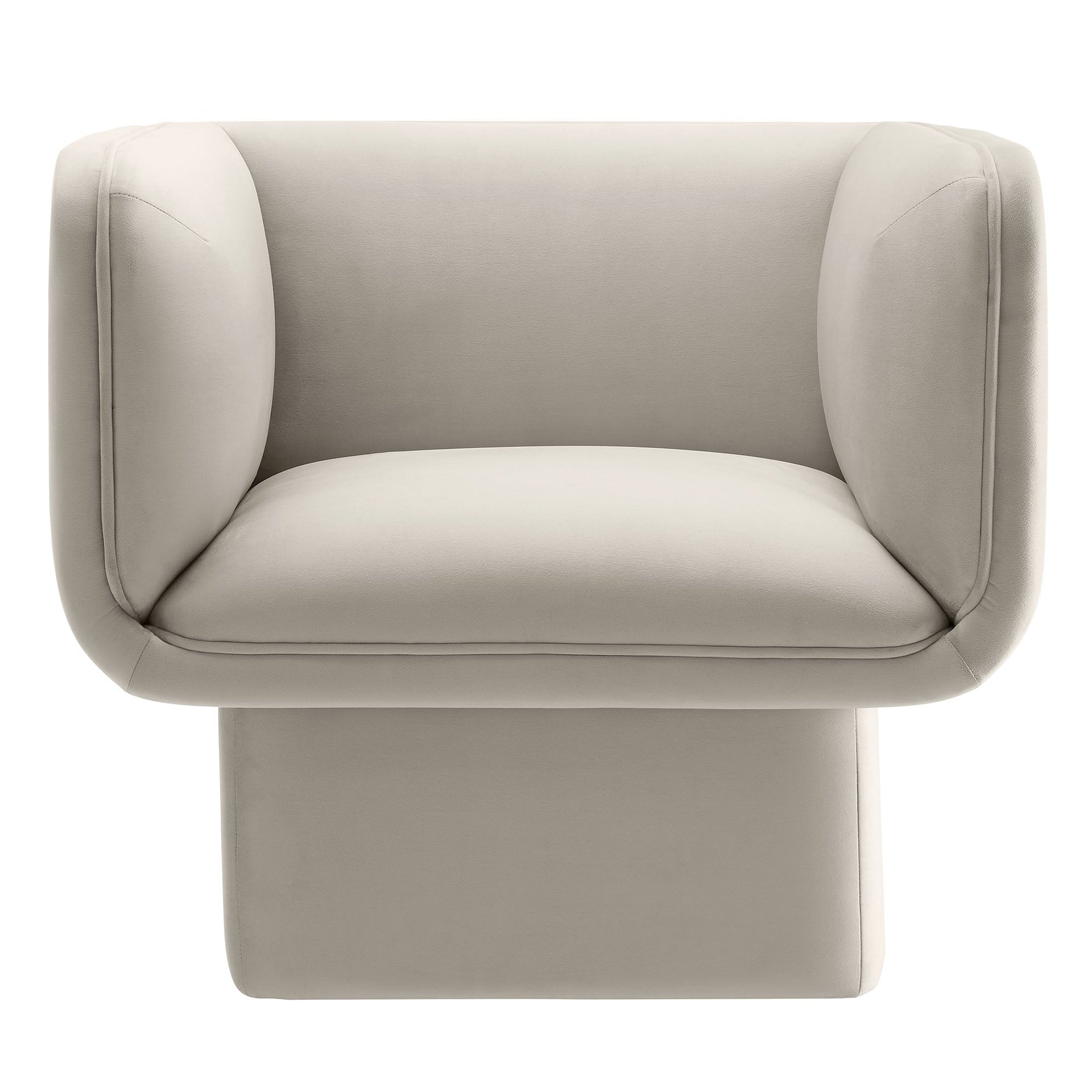 Revo Velvet Accent Armchair-Almond Denmark Home