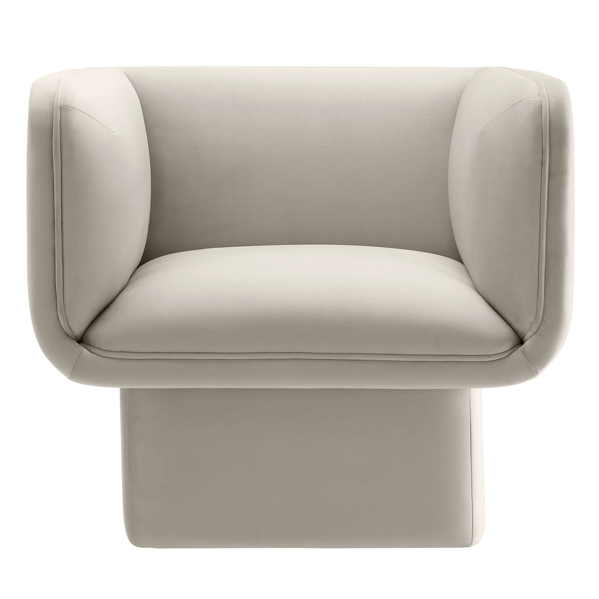 Revo Velvet Accent Armchair-Almond Denmark Home
