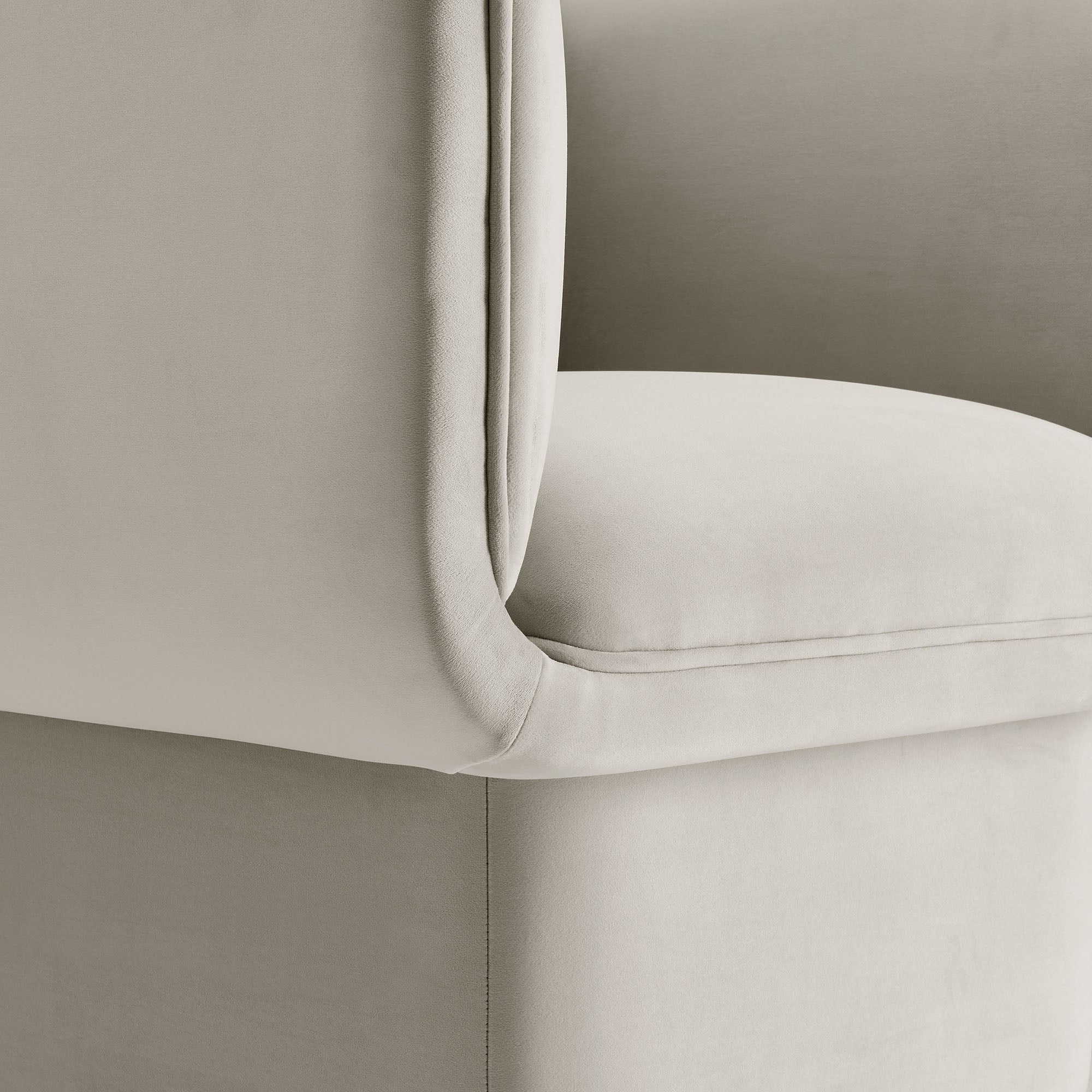 Revo Velvet Accent Armchair-Almond Denmark Home