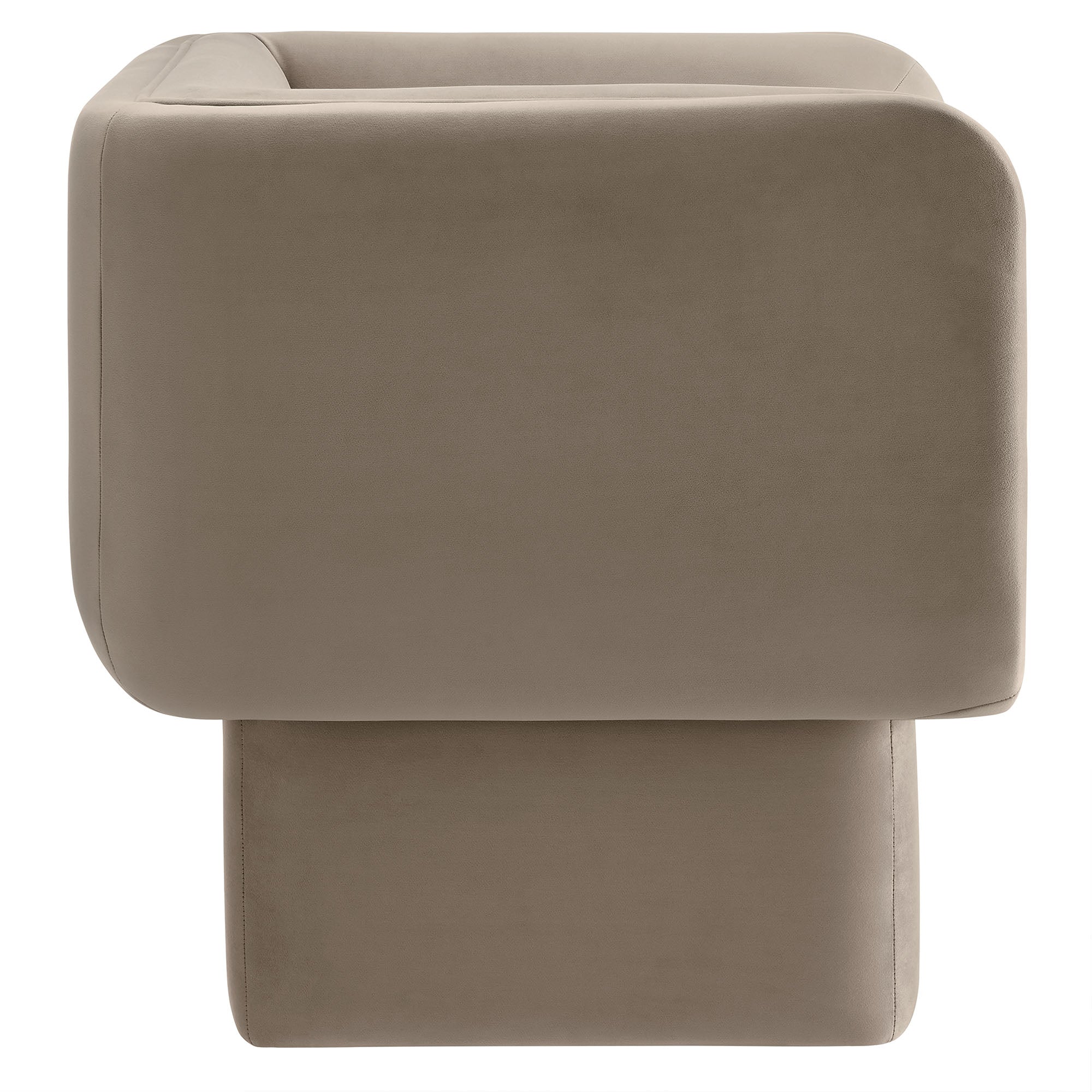 Revo Velvet Accent Armchair-Taupe Denmark Home