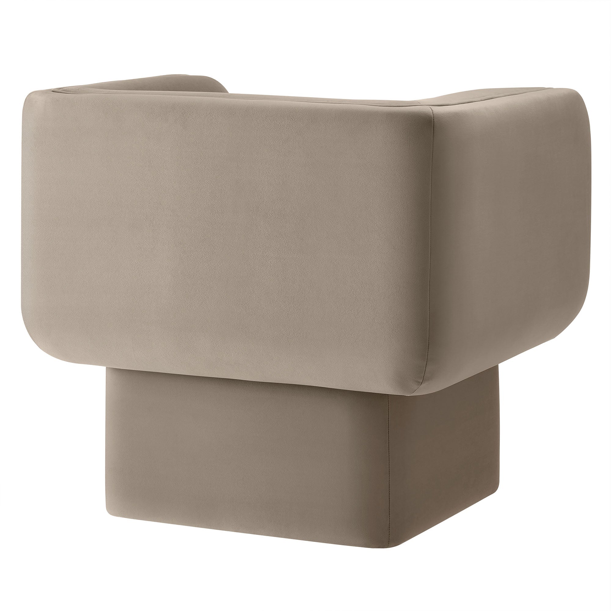 Revo Velvet Accent Armchair-Taupe Denmark Home