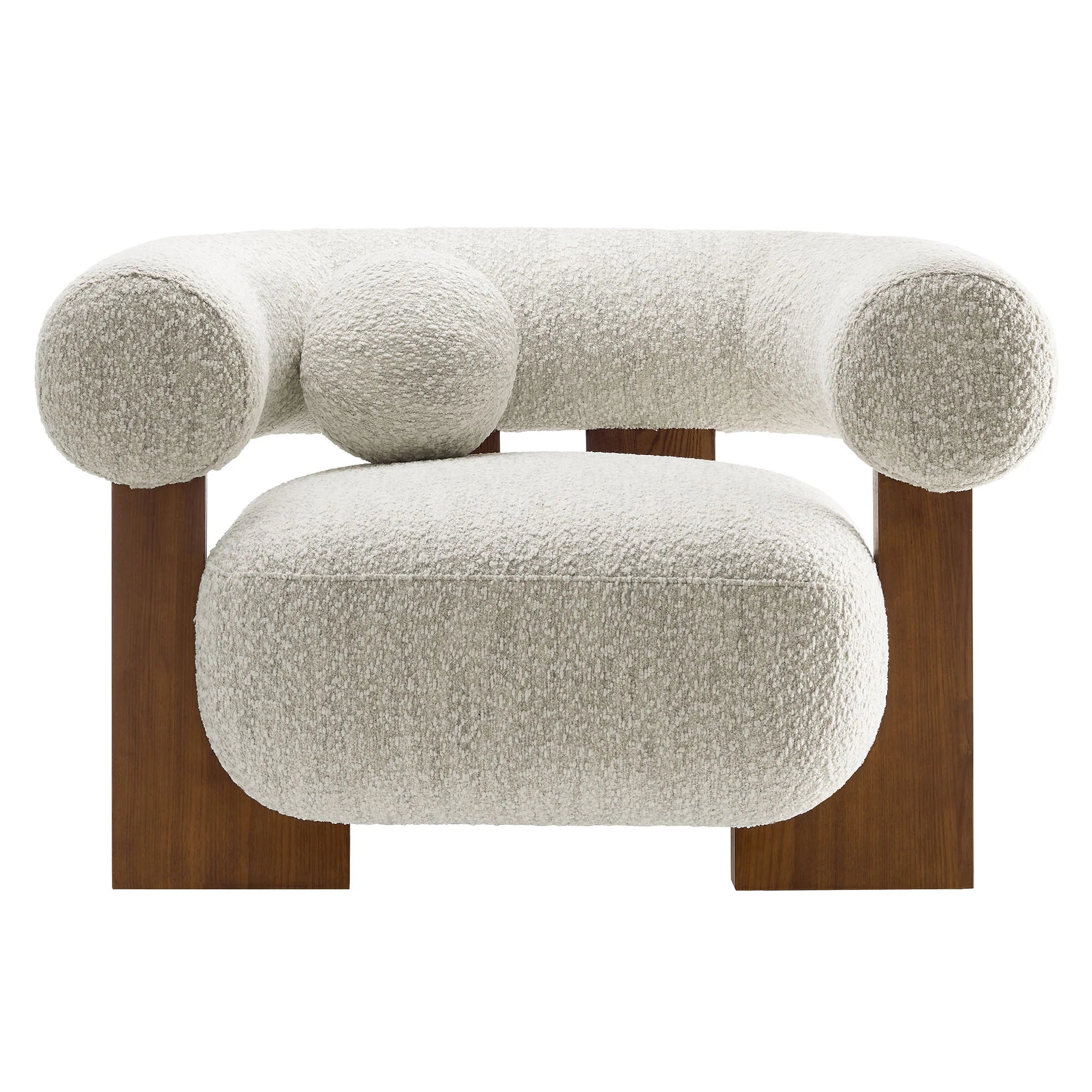 Ellie Boucle Accent Chair-Pearl Denmark Home