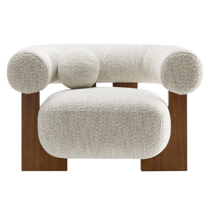 Ellie Boucle Accent Chair-Pearl Denmark Home