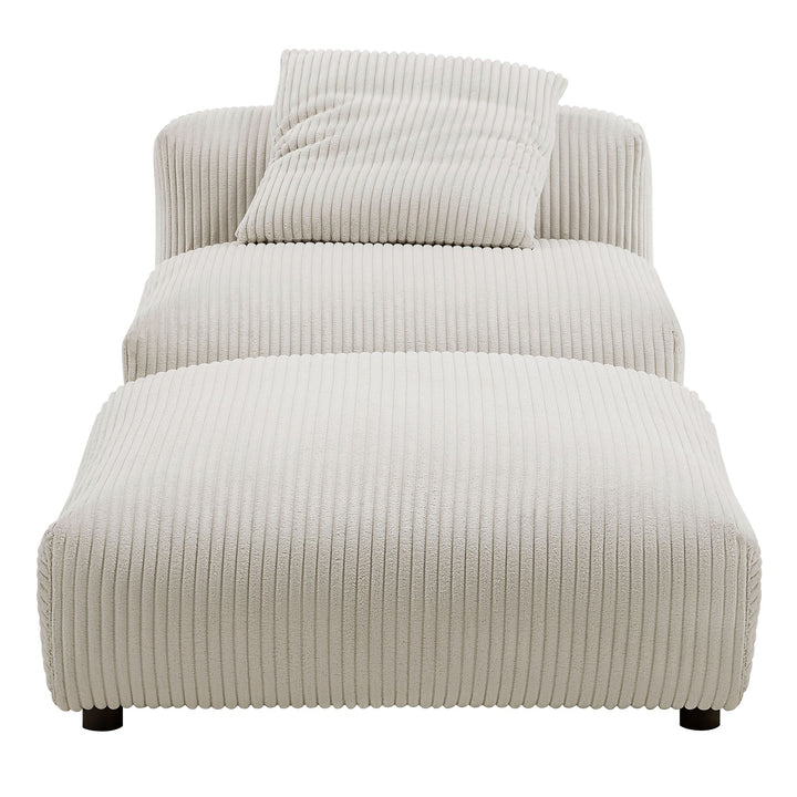 Lumi Modular Armless Chair and Ottoman Set – Almond Denmark Home