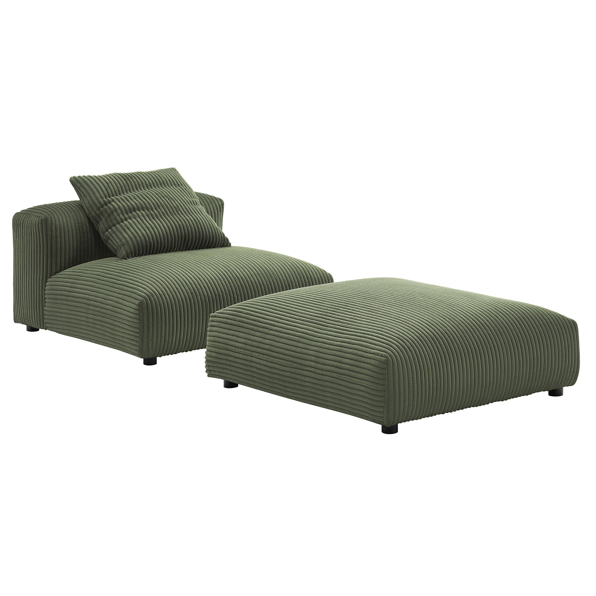 Lumi Modular Armless Chair and Ottoman Set – Almond (Copy) Denmark Home