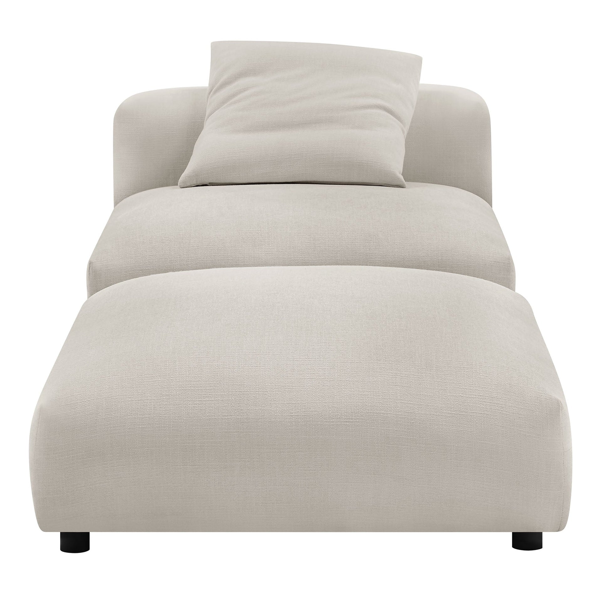 Lumi Modular Armless Chair and Ottoman Set - Linen (Copy) Denmark Home