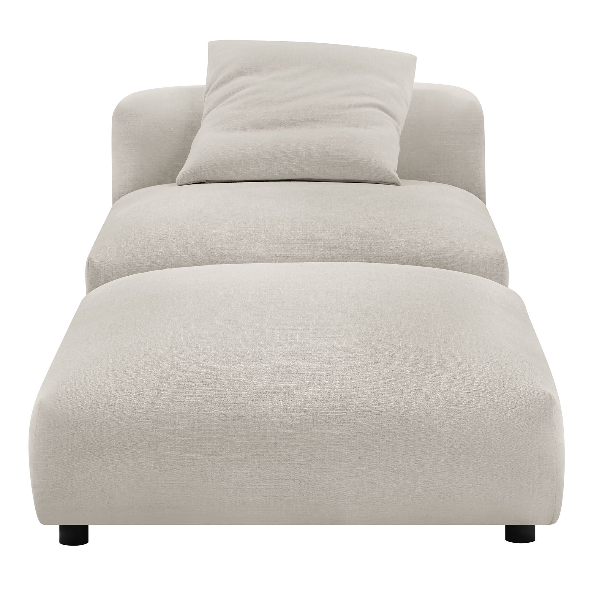 Lumi Modular Armless Chair and Ottoman Set - Linen (Copy) Denmark Home