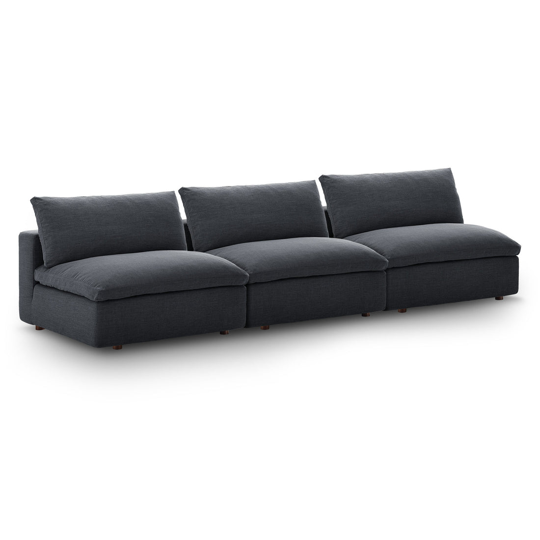 Marlowe Armless 3-Piece Sofa - Gray
