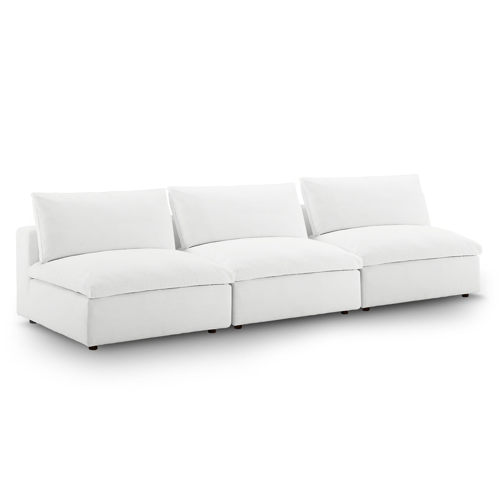 Marlowe Armless 3-Piece Sofa - White