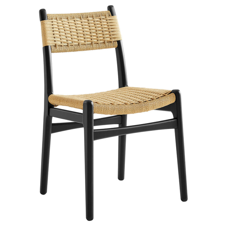 Bris Dining Chair Set - Black Natural Denmark Home