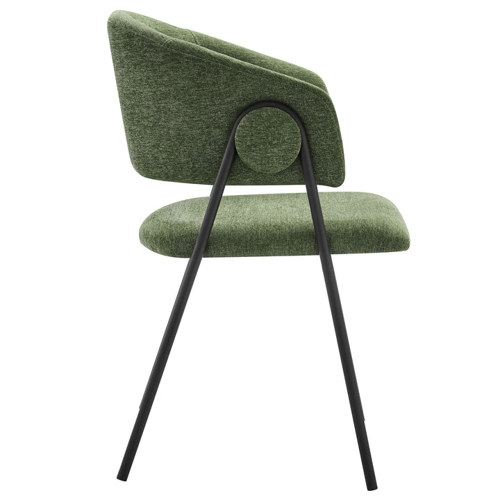 Syl Chenille Dining Chair Set - Eucalyptus Black Denmark Home