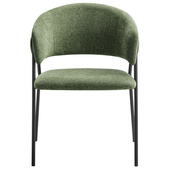 Syl Chenille Dining Chair Set - Eucalyptus Black Denmark Home