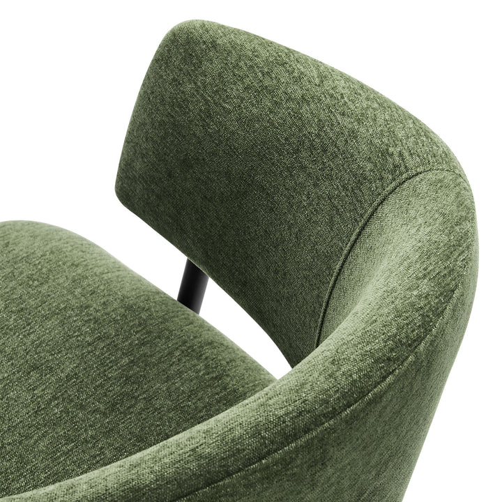 Syl Chenille Dining Chair Set - Eucalyptus Black Denmark Home