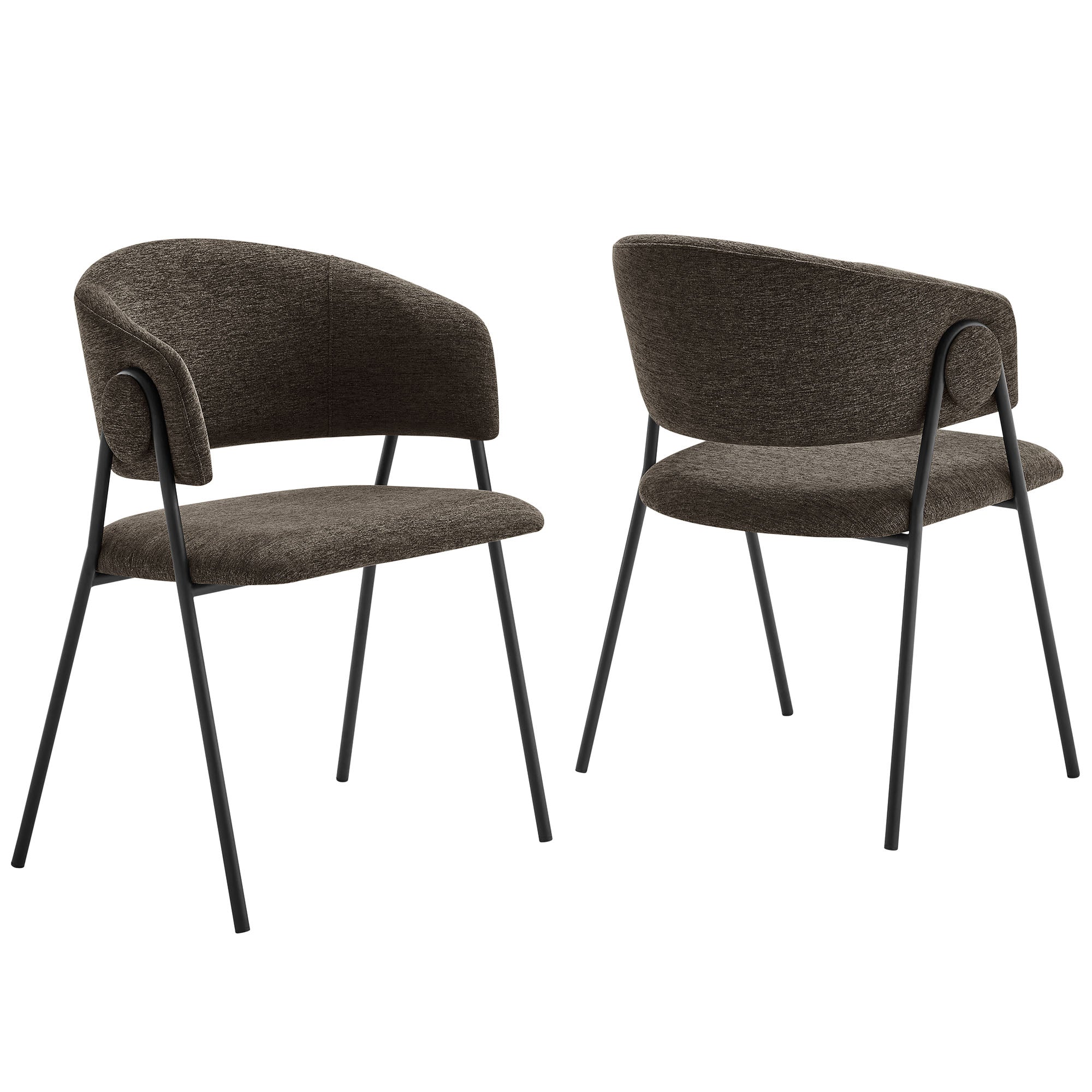 Syl Chenille Dining Chair Set - Newsprint Black (Copy) Denmark Home