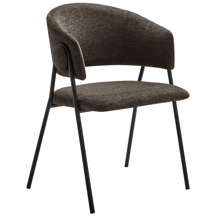 Syl Chenille Dining Chair Set - Java Black Denmark Home
