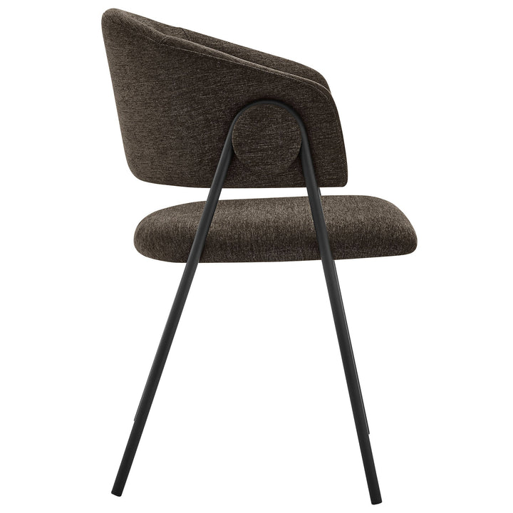 Syl Chenille Dining Chair Set - Java Black Denmark Home